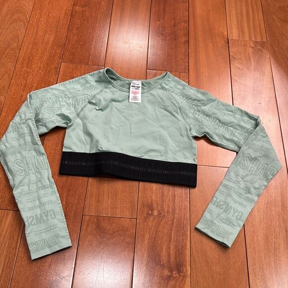 Gymshark Vision 3 pieces Long Sleeve Crop Top sports Bra and leggings size M - Picture 5 of 14